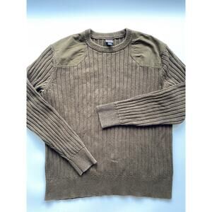 Men's Patagonia Khaki Greenish Brown Ribbed Knit Sweater Size Large
